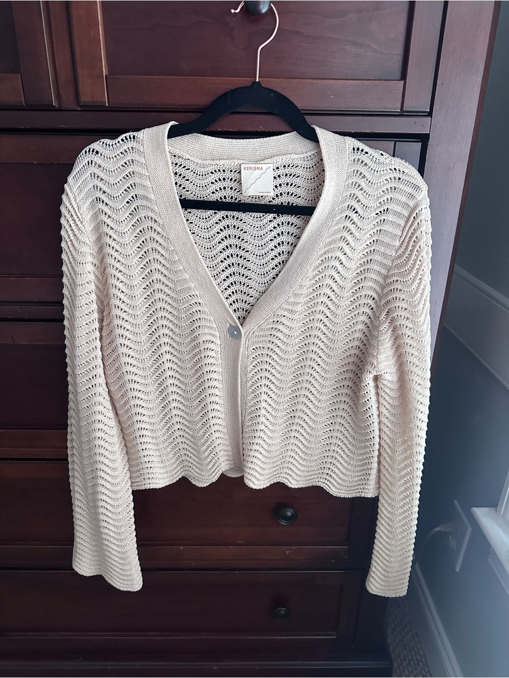Kerisma Crochet knit cropped cardigan size M/L